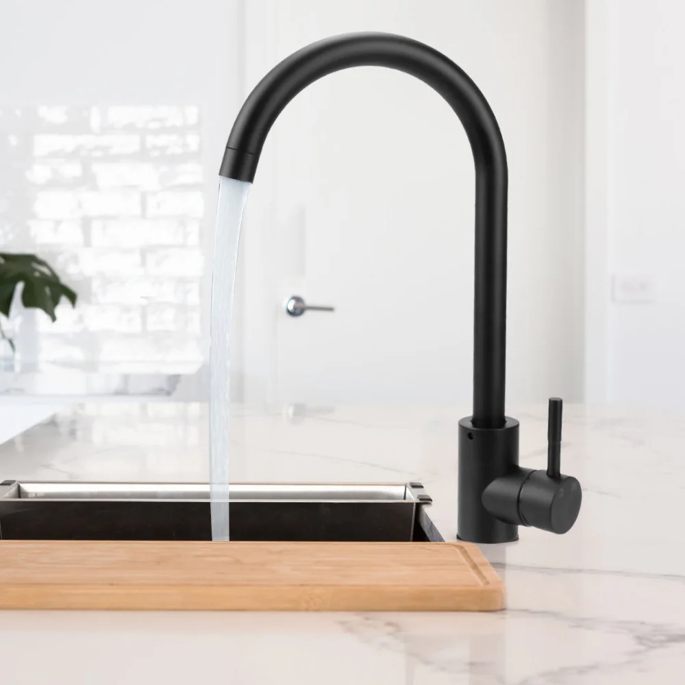 

Kitchen Faucet Mixer Tap Stainless Steel 360 Rotate Black Pull out Kitchen Accessories Hot and Cold Deck Mounted Sinks