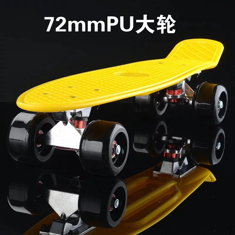 22 Inch Nhựa Ván Trượt Hoàn Thành Tàu Tuần Dương Cá Ban Con Trưởng Thành Mini Xu Ban Trẻ Em Skate Board 4 Bánh Xe Thể Thao Xe Tay Ga