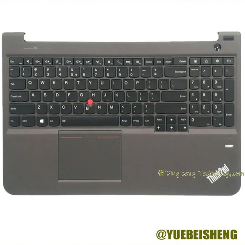 New For Lenovo ThinkPad S5 S5-531 S5-540 palmrest US keyboard upper cover with FP hole Touchpad