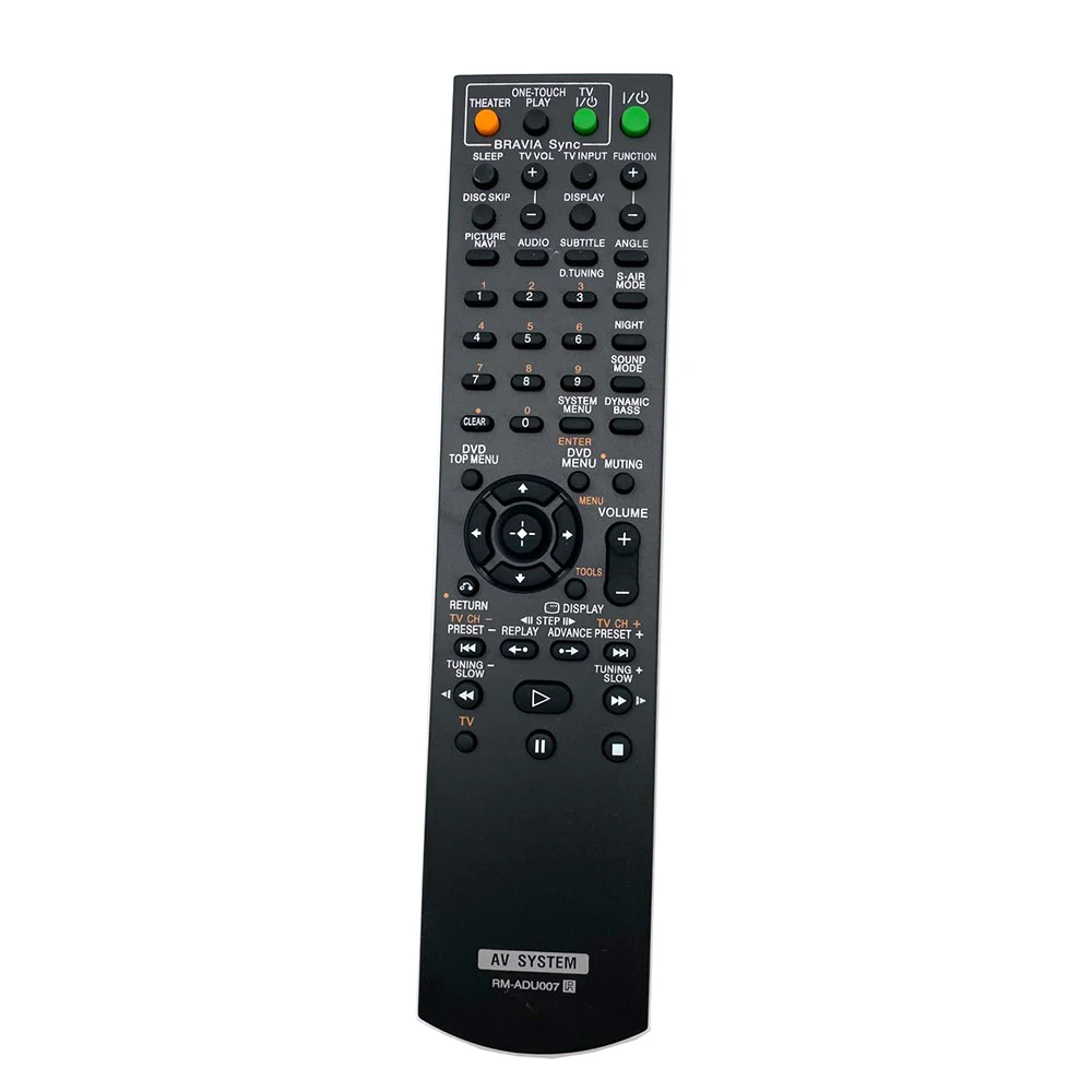 Replalced Remote Control for Sony RM-ADU009 DAV-DZ265K DAV-DZ266K DAV-DZ270K DAV-DZ570K Audio/Video AV DVD Home Theater