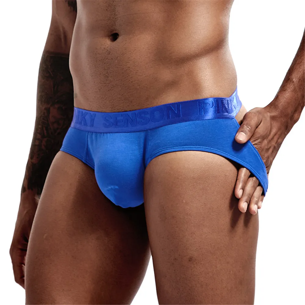 Brand Men Bright Soft Jockstrap Underwear G-Strings & Thongs Sexy Gay Penis Pouch Bikini Buttocks Hollow Thong Men Underwear