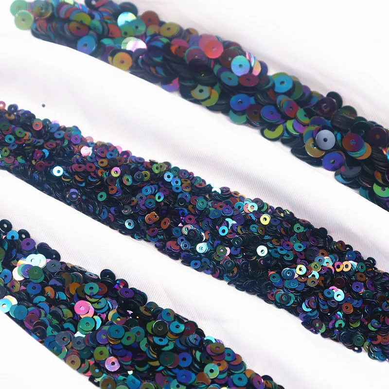 10g 3/4/5/6mm PVC Flat Cup Round Sequins AB Black Loose Glitter Sequins for Wedding Garment Dress Sequined Trim DIY Accessory