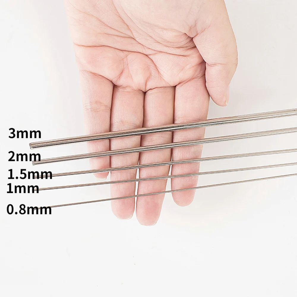 COYOUCO 20 Pezzi Filo Acciaio Inox 304 Per Molle - Diritto Full Hard, Lunghezza 50cm, Diametro 1.4mm, Kit Assortito - 3