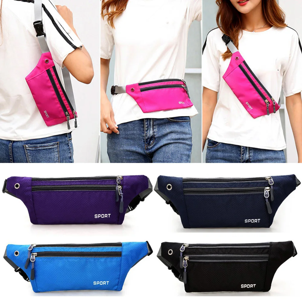 Sport Waist Pack Fanny Pack Crossbody Wallet Belt Travel Phone Bag Fashion Sport Pouch Money Fanny Bum Bag