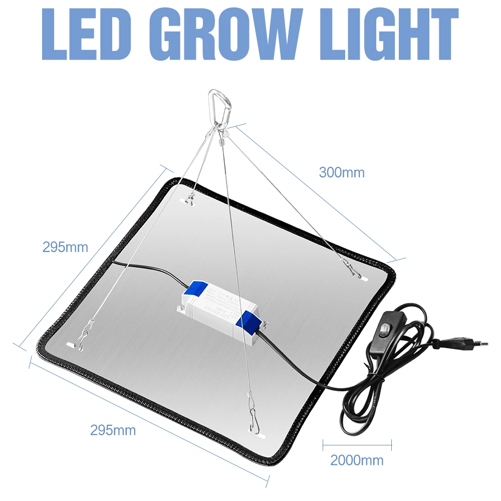 Luz LED de espectro completo para cultivo de plantas, lámpara de 2000 V para cultivo interior, iluminación LED para invernadero, 220V, 110 W