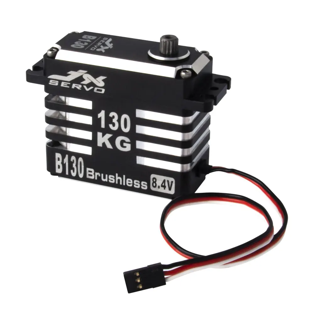 

JX B130 130kg Mega Torque Full CNC Metal Gear Standard Digital Brushless Servo for 1/5 RC Car Robot Drone