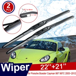 for Porsche Boxster Cayman 987 987C 2005~2012 2006 2007 2008 2009 2010 2011 Windshield Wipers Car Wiper Blade Car Accessories