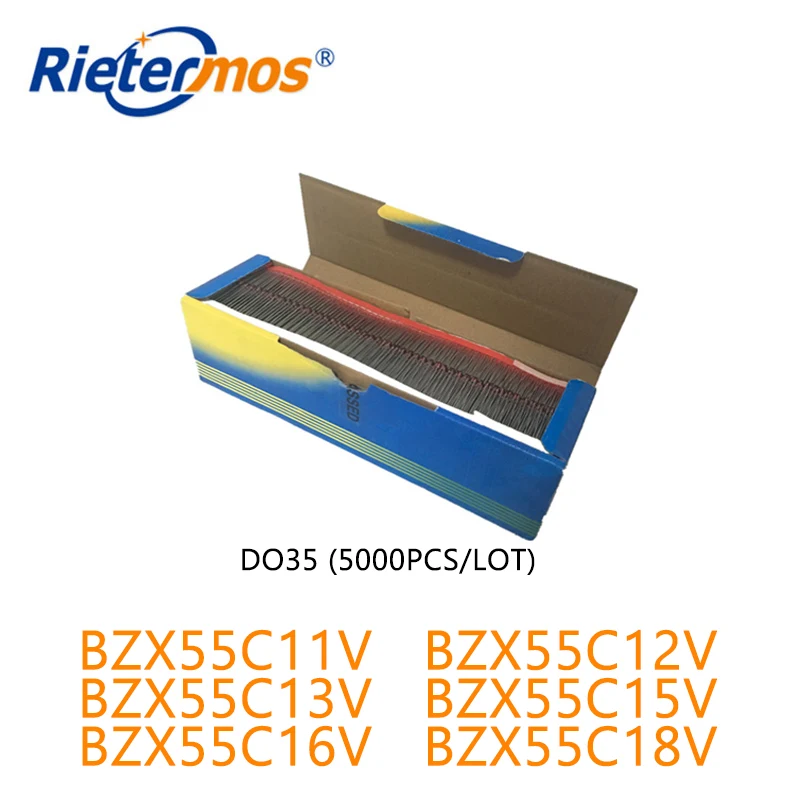 

5000 шт., BZX55C11V BZX55C12V BZX55C13V BZX55C15V BZX55C16V BZX55C18V BZX55C 12V 13V 15V 16V 18V DO35 DIP