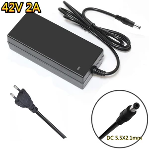 42V 2Aスマートリチウムバッテリー充電器5.5x2.1mm DC 36V 10S 10AH 12AH 20AH電気自動車ホバーボードバランスホイールチャージEU US US 8ベストセールス42V 2A充電器-4