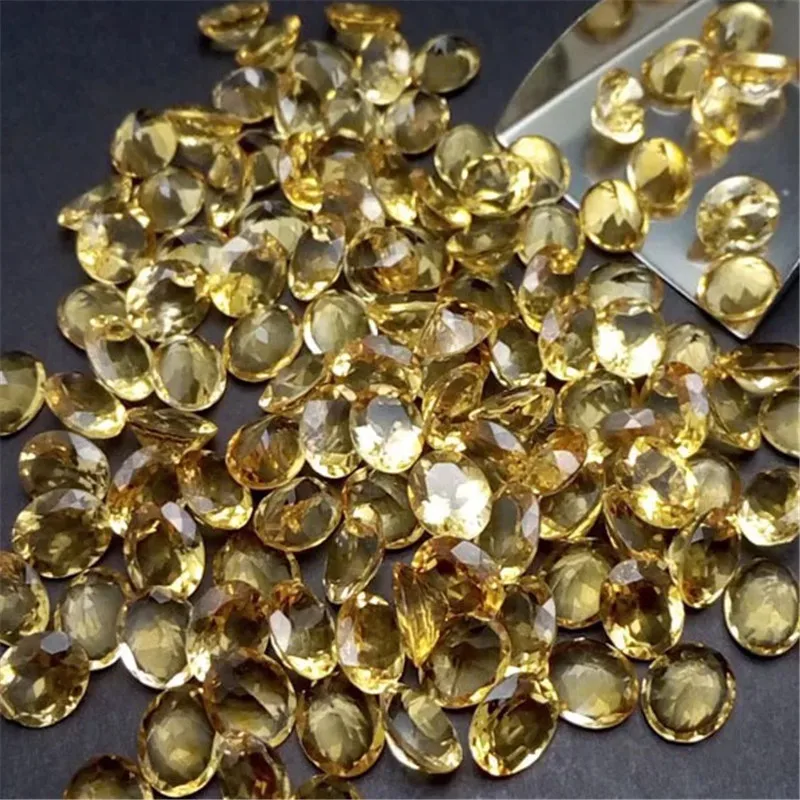 100% real natural citrine loose gemstone for jewelry DIY Wholesale price VVS citrine loose stone image 2