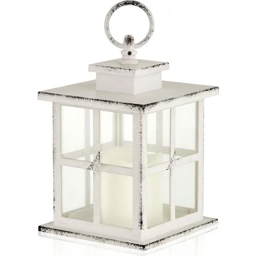 The Mia Led Candle Holder-White