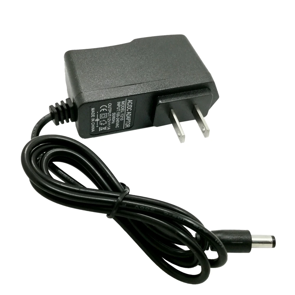 

JIENUO US Plug AC/DC Power adapter charger Power Adapter for CCTV Camera AC 100-240V DC 12V 1A (2.1mm * 5.5mm)