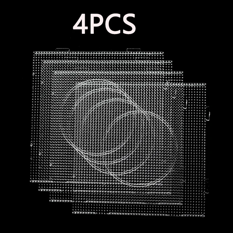 Mini cuentas Hama cuadradas de 2,6mm, 4 Uds., tamaño grande de 14cm, Material de plantilla de cuentas para hacer dibujos animados, tableros de