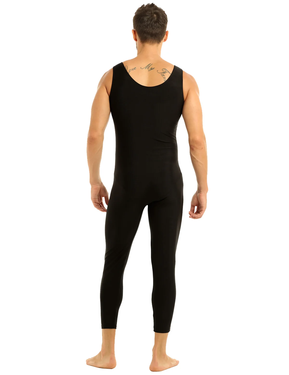 Men ballet Leotard Dance bodysuit Well Fit Gymnastic leotard One Piece Scoop Neck Sleeveless Skin-Tight Vest Unitard Bodysuit