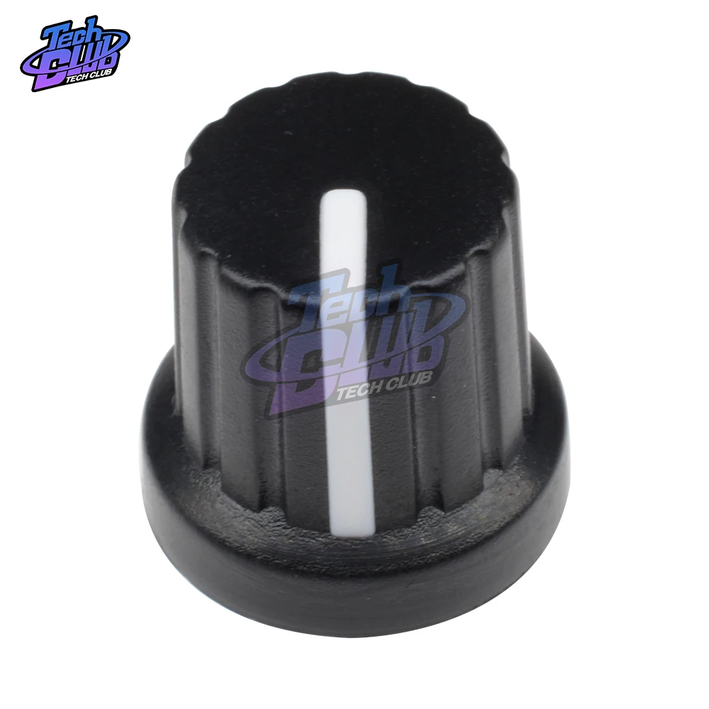 10 piezas WH148 perillas de potenciómetro de 6mm diámetro de plástico orificio de eje perillas de potenciómetro tapas switch accesorios para potenciómetro