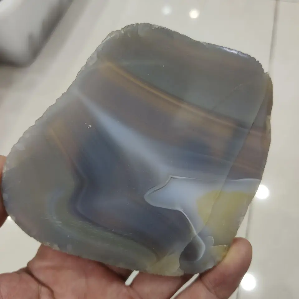 1pcs 130g Large NATURAL Agate Slice Geode Polished Crystal Quartz
