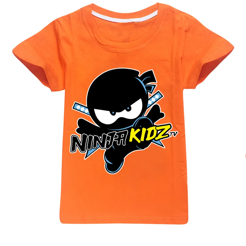 NINJA KIDZ Toddler Girl Summer Clothes 2021 Teen Girls Clothing Cotton Boys Tshirt Boutique Kids Clothing O-Neck Boys Tops Shirt