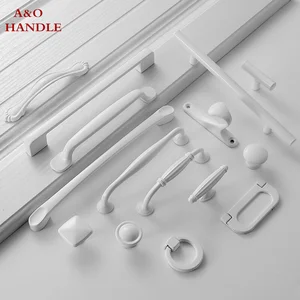 Dây đai trắng cho cửa tủ, đồ nội thất nhà bếp, đơn giản, fuji 7 Tay cầm cửa trắng bán hàng chính - №6