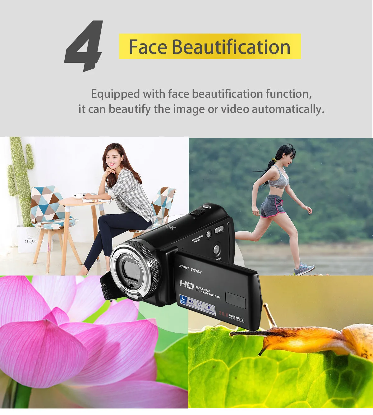 hot selling 20mp photographing 3.0MP CMOS professional video camera DIS HDMI interface hdv camcorder with remote control