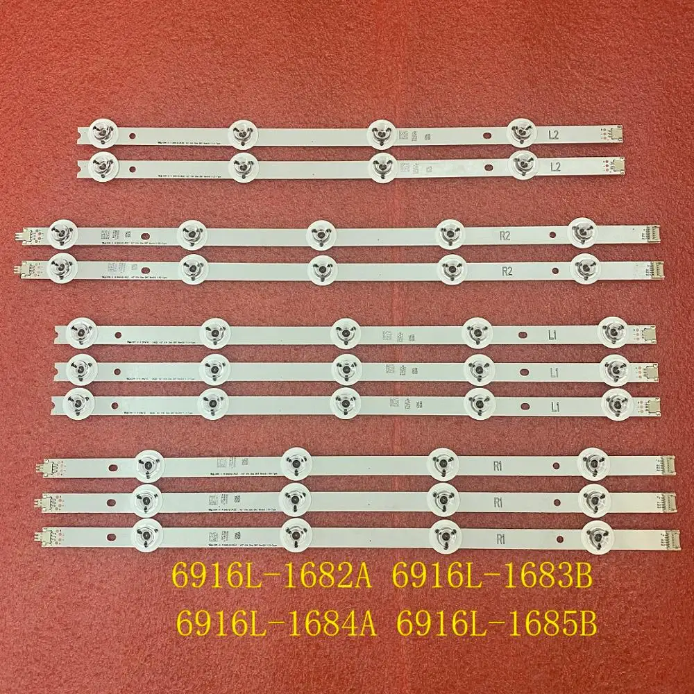 10pcs LED backlight strip for TV 42LB680V 42LB690V 42LB670V 42LB671V 42LB673V 42LB675V 42LB700V 42LB730V 42LB731V LC420DUH PG F1