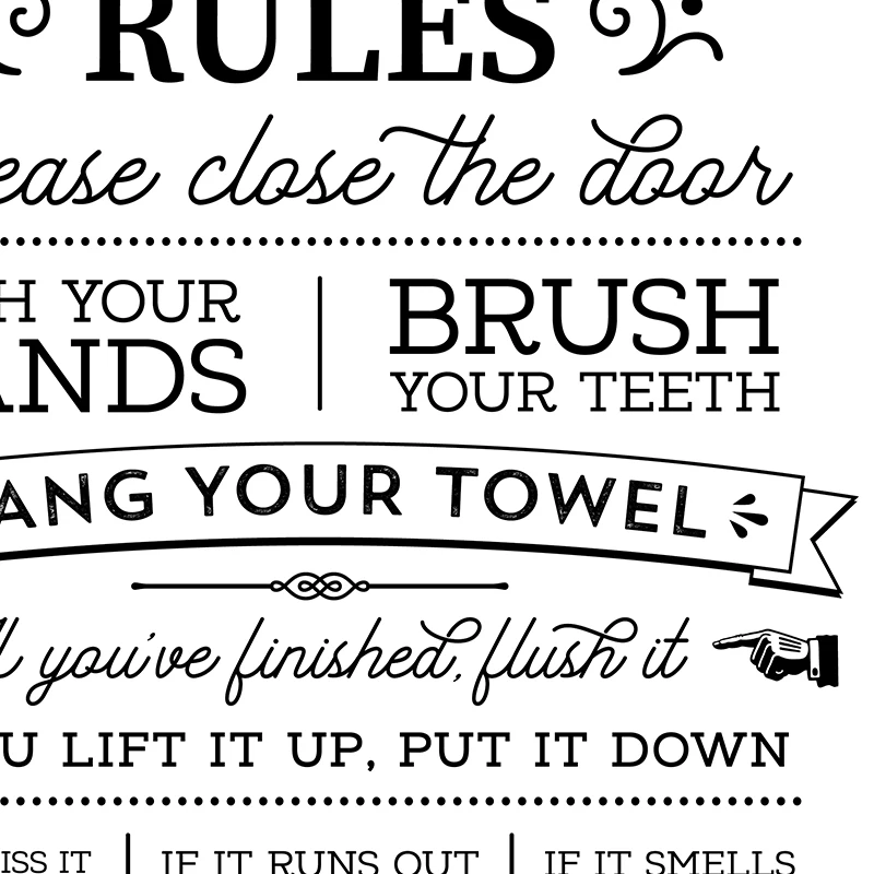 Toilet Rules Wall Art Canvas Painting Modern Funny Bathroom Rules Sign Poster Prints Toilet Humour Picture Bathroom Home Decor