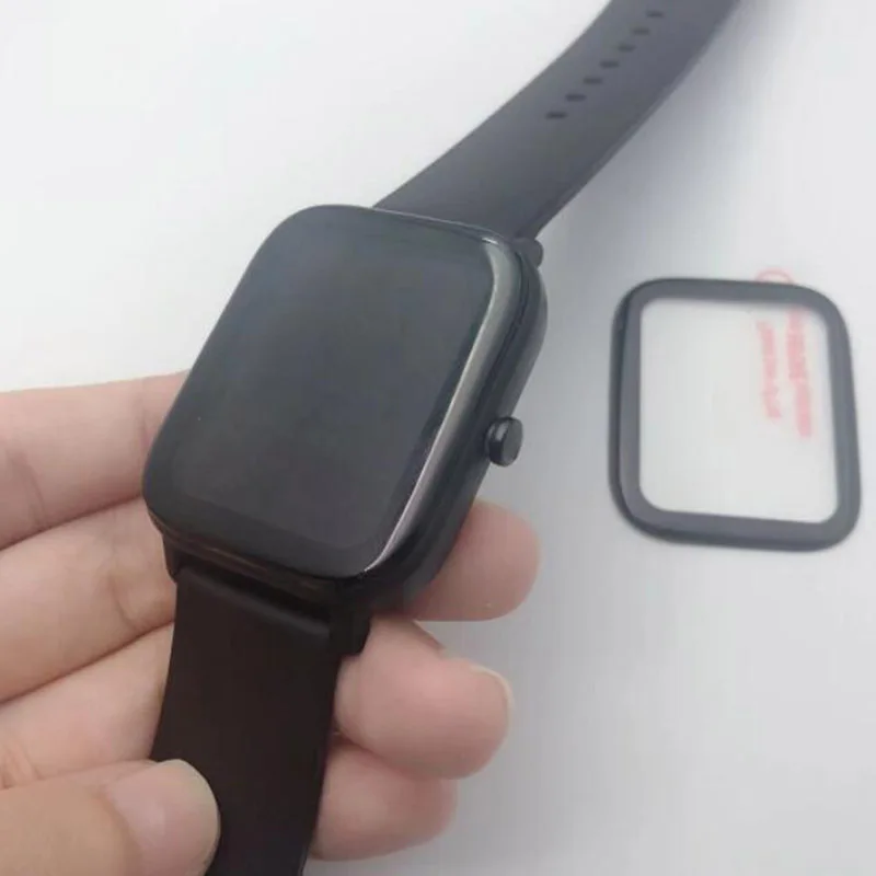 غطاء واقي شفاف ثلاثي الأبعاد بحافة منحنية للساعة الذكية ، فيلم واقي لـ Amazfit GTS ، واقي شاشة LCD (ليس زجاجيا)