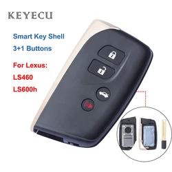 Keyecu inteligentna zdalna obudowa klucza Case Fob 4 przyciski wymiana pokrywa dla Lexus LS460 LS600h 2013 2014 2015 2016 2017-HYQ14ACX