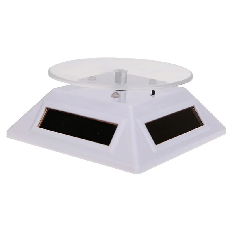 Vitrina Solar giratoria de 360 grados con 3LED, expositor de joyería, expositor, color dorado, plateado, blanco y negro