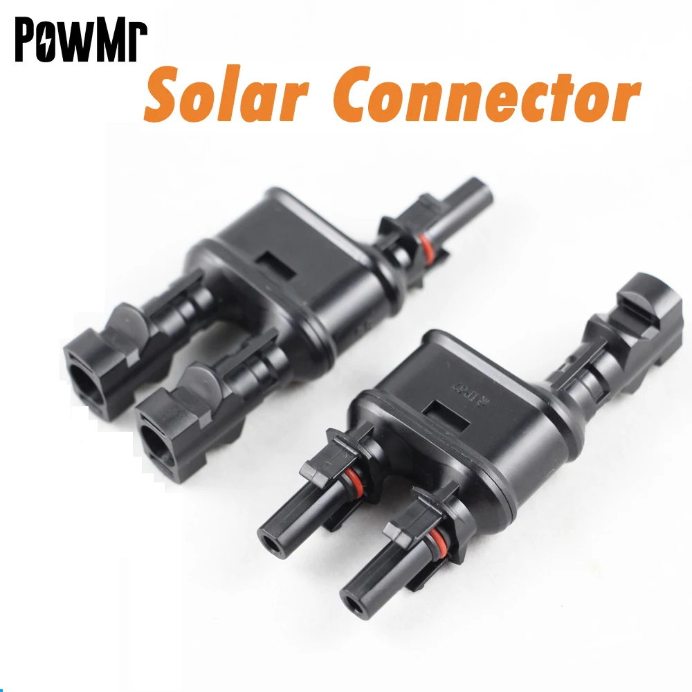 1 Pair Solar PV Branch Connectors Solar Energy Adapter Solar Panel T/ Y Branch Cable Splitter Coupler Combiner MFF FMM