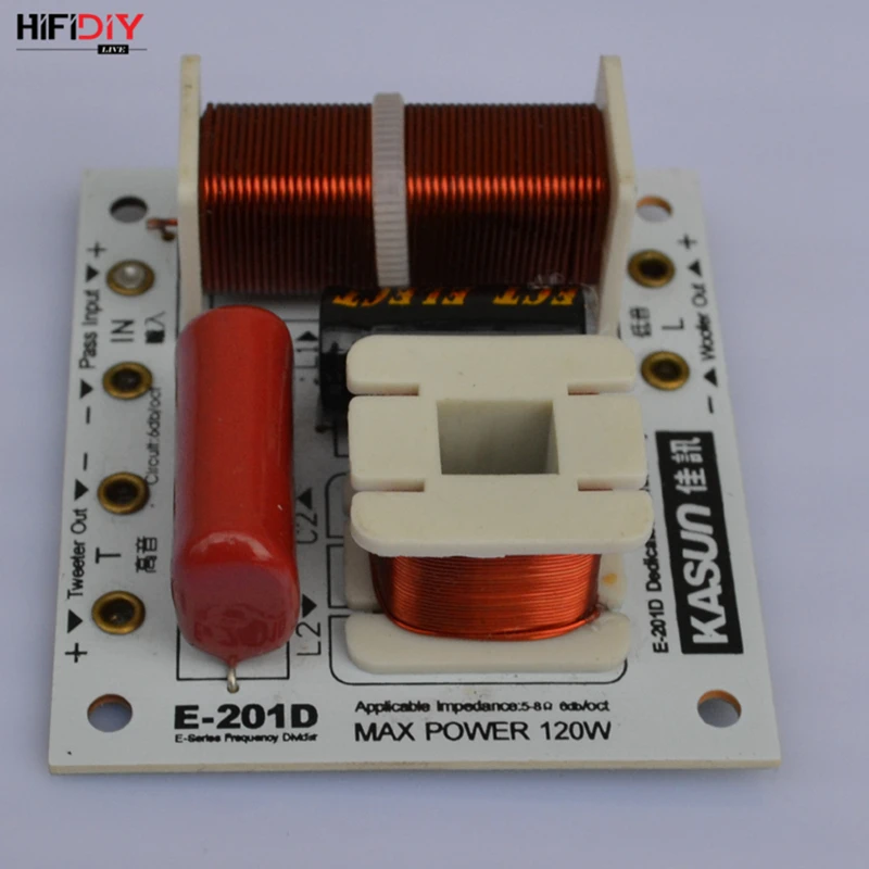 HIFIDIY E-201D 2 Way 2 speaker Unit (tweeter + bass )HiFi Speakers audio  Frequency Divider Crossover Filters Desktop surround