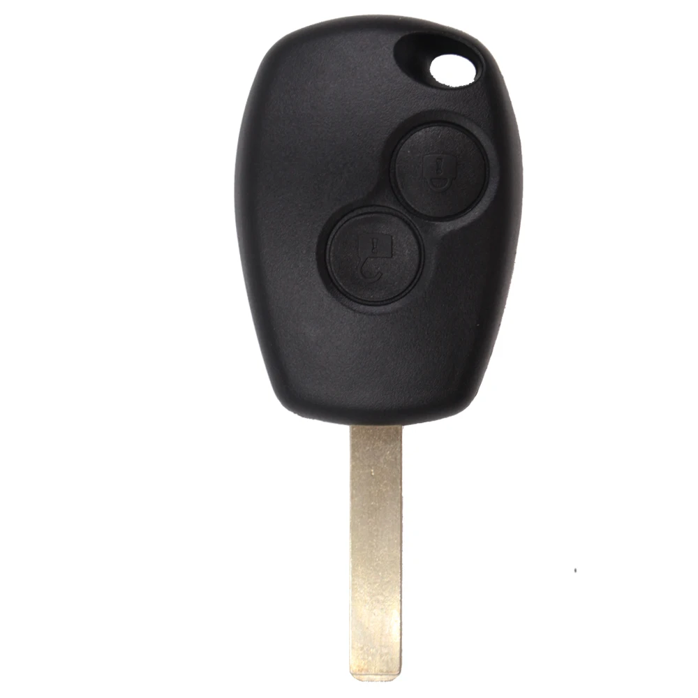 Keyecu Replacement 2 Buttons Remote Car Key Shell Case Frame for Renault Clio Modus Master Twingo - With Uncut VA2 Blade