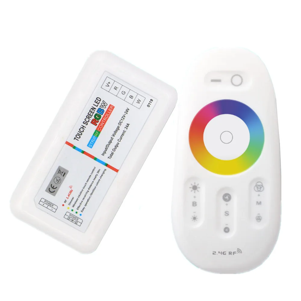 DC12-24V 6A LED RGBW RGB Controller Touch Screen 2.4G RF Wireless Remote Controller LED Dimmer For 5050 RGB RGBW RGBWW LED Strip