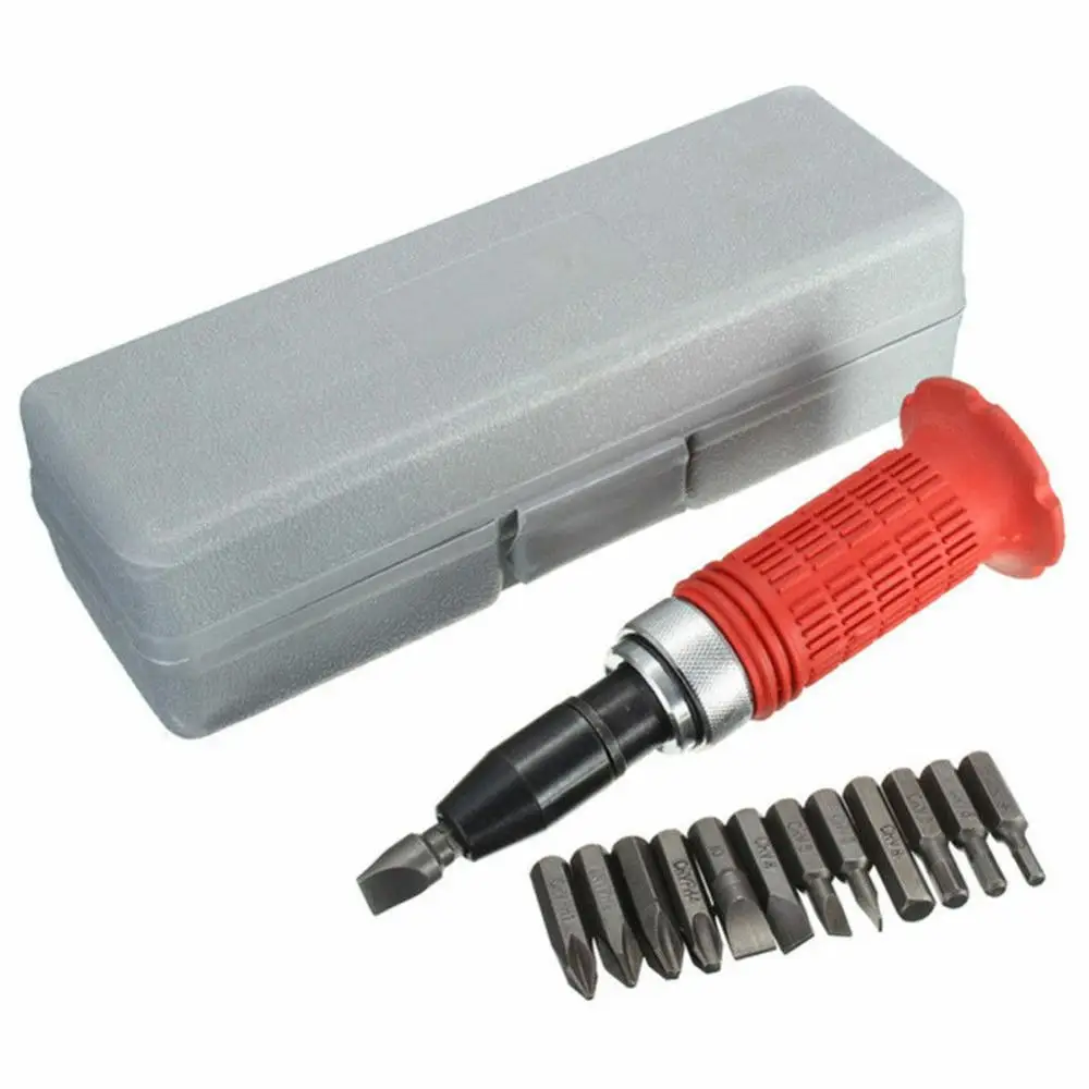 14Pcs 1/2 inch Heavy Driver Hammer Impact Screwdriver Screw Socket Drive Bit Set