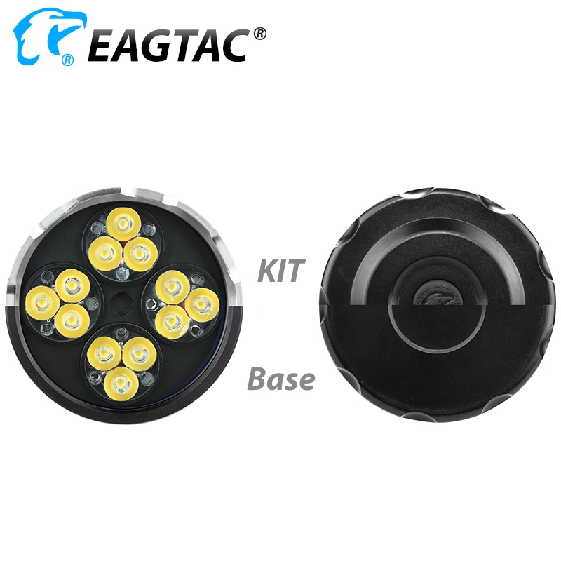 EAGTAC MX30L4XC Base 12 LED Flashlight 5136 Lumens XPG2 Nichia 219C CRI92 4*18650 8*CR123A Battery Photographer