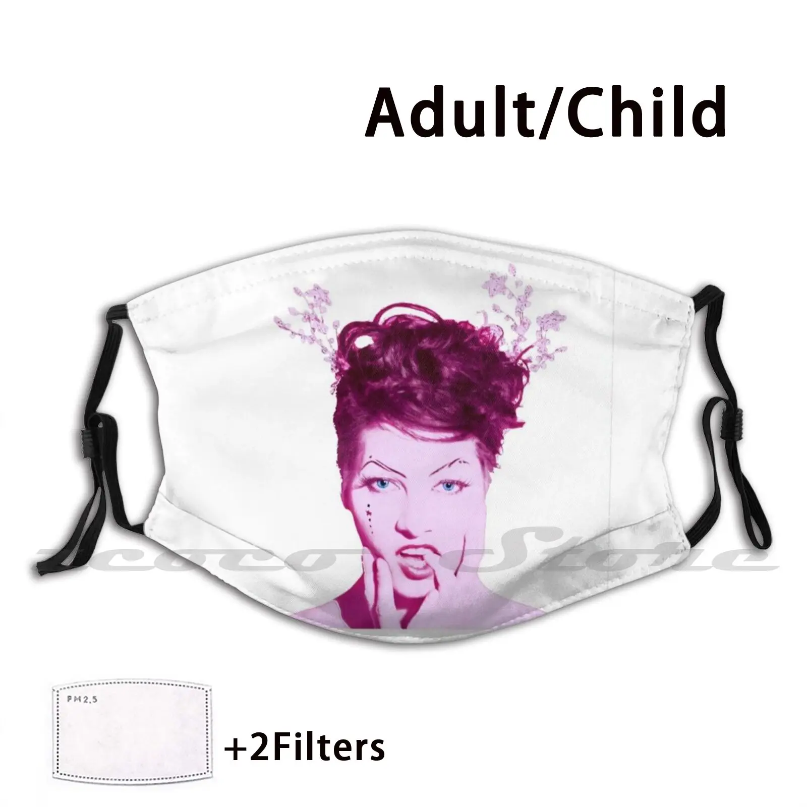 Afp Face Mask Mask Diy Washable Filter Pm2.5 Mouth Trending Amanda Palmer Afp Theatre Is Evil Pink Punk Cabaret