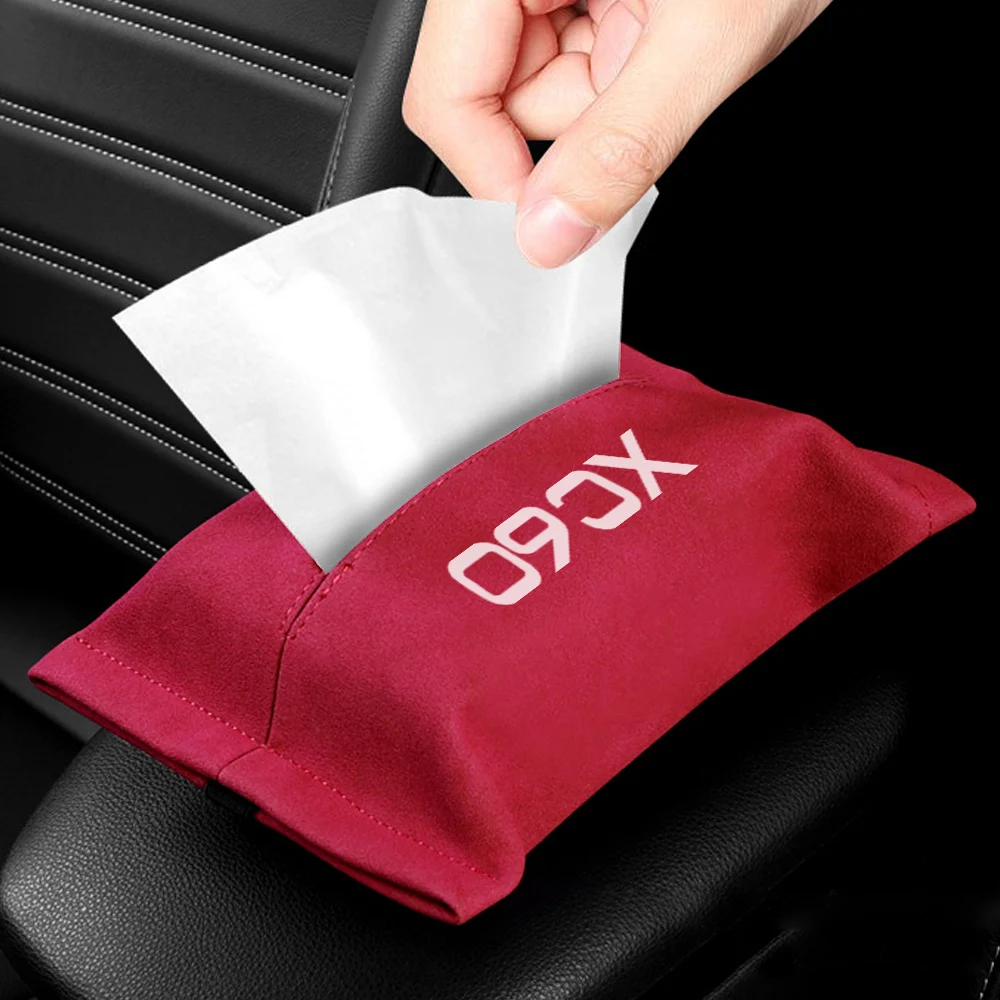 Car Tissue Box Holder Case Auto Accessories For Volvo XC90 XC60 C30 T6 S60 C70 XC40 V40 XC70 V70 V60 V50 S80 S40 AWD V90 S90