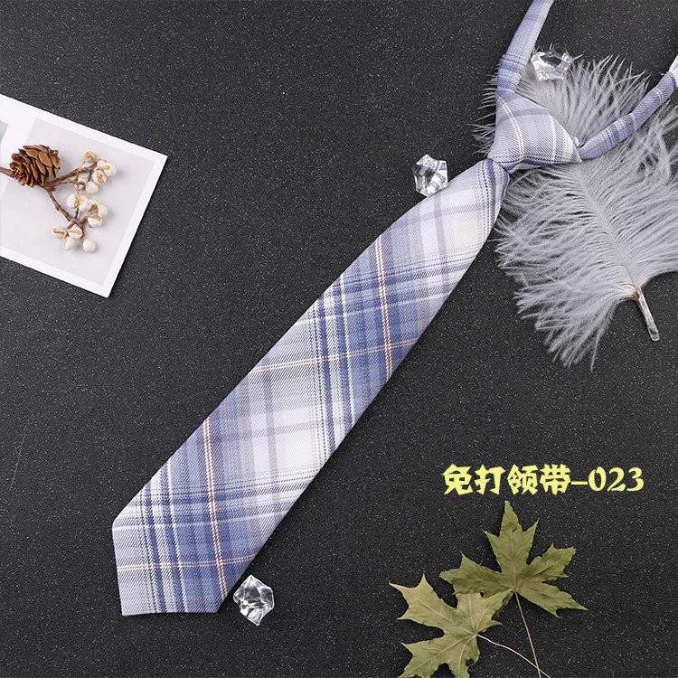 Women Plaid JK Ties Japanese Style Neck Tie for Jk Uniform Cute Necktie Suits Gravatas Sweet Simple Lazy Person Student Tie