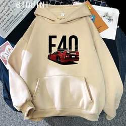 Fashion Men's/Women's F40 Car Hoodies 2021 Men Casual Hoodies Sweatshirts Male Color Hoody Sweatshirt Tops JDM Clothes