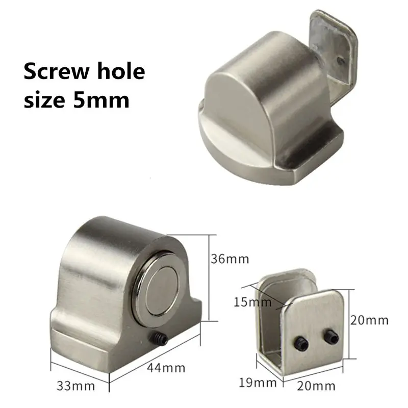 Modern Windproof Door Stop Catch Zinc Alloy Fixed Door Holder Anti-collision Glass Door Retainer for Home Office