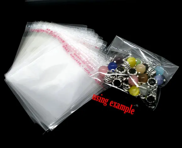 DoreenBeads 200PCs Autoadesivi Liberi della Guarnizione di Plastica Sacchetti di Più dimensioni Sacchetti Trasparenti Perle di Imballaggio dei monili Del Sacchetto del Commercio All'ingrosso