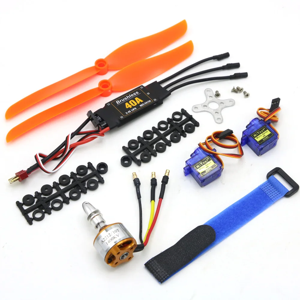 A2212 2212 2200KV 1400KV 1000KV Borstelloze Motor 30A 40A/40A BLheli ESC SG90 9G Micro Servo voor RC Vaste Vleugel Vliegtuig Helikopter