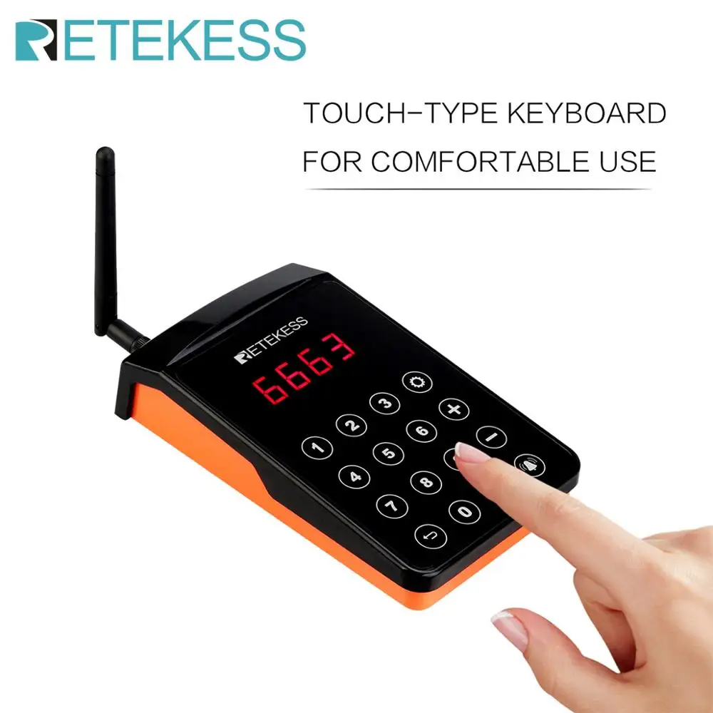 1Pcs Keypad Transmitter For Retekess TD156 Restaurant Pager Wireless Calling System For Restaurant Coffee Shop Church Clinic