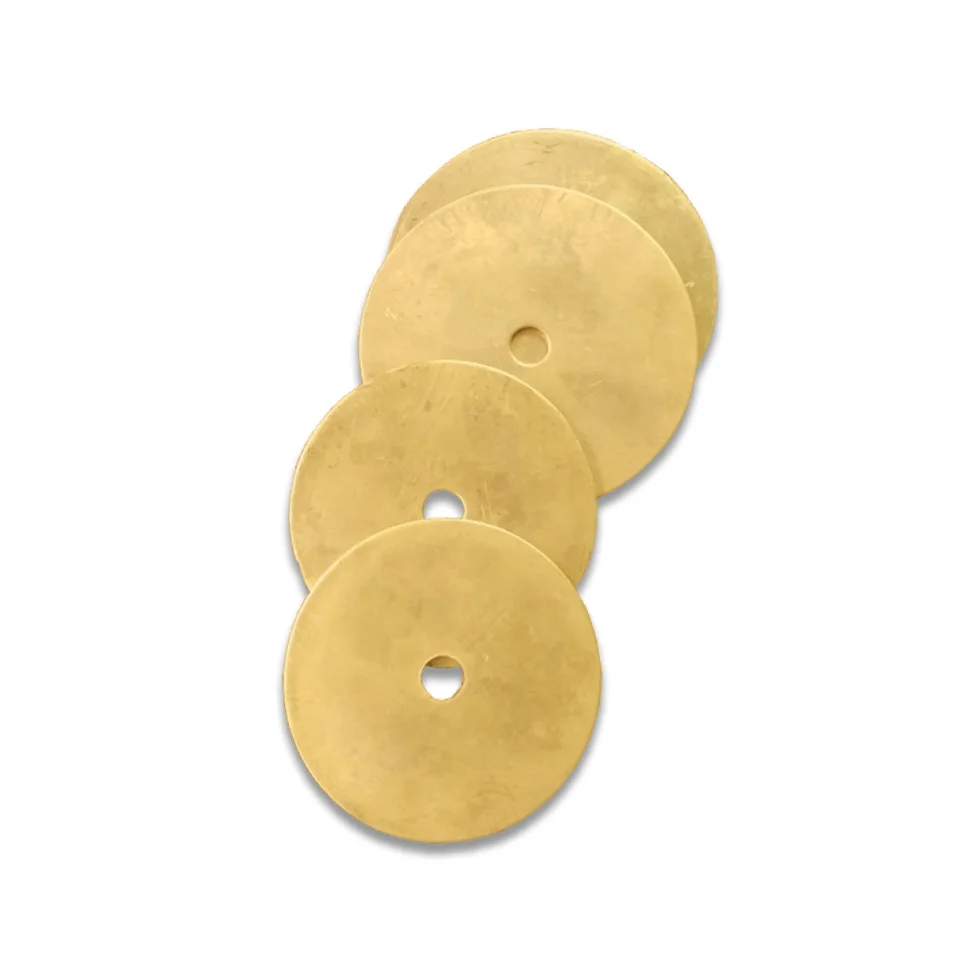 2pcs Brass Disc Lamp Holder Element Decorative Gasket 30/60/80/100mm Pure Brass Copper Disc. With 10mm Holes For Chandelier