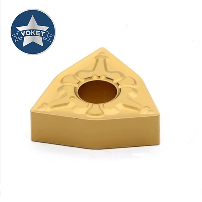 VOKET CNC turning blade WNMG 080408 080412 peach-shaped alloy blade cast steel slotting medium rough finishing knife grain