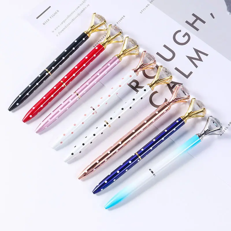 Diamond Crystal Metal Ballpoint Pen 500 Pcs Per Set Advertising Gift Pen Custom LOGO