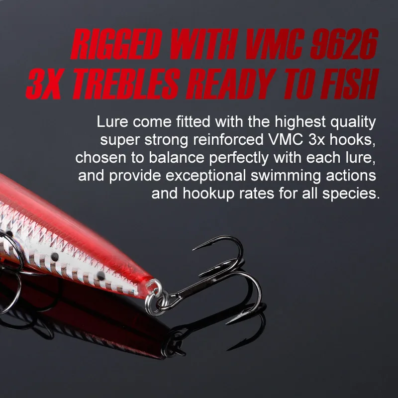 Jerkbait Noeby hundidor 137mm 41g – Agua salada - imagen 5