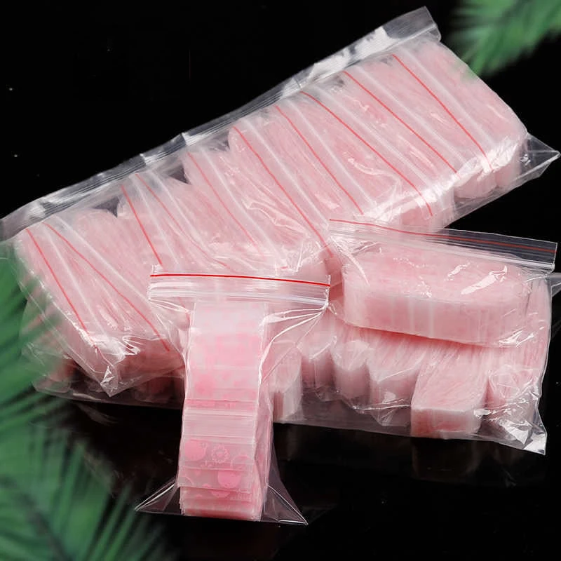 Pink Rabbit Small Plastic Zipper Bag Ziplock Bag Ziplock Pill Packaging Pouches Mini Zip lock Bags Plastic Packaging Bags 100pcs