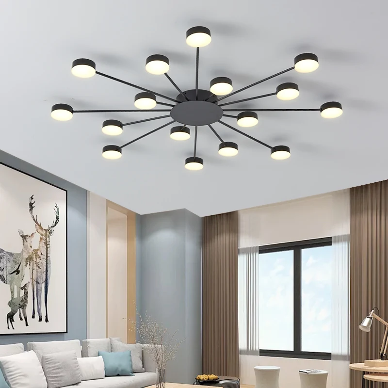 

LED Ceiling Lamp Foyer Kitchen Dining room Black gold ceiling lamp Lustre modern led ceiling lights kids room lamp
