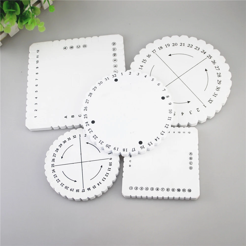 Round Square Plate Jade Macrame Kumihimo Disc Braided Cord String Bracelet Handmade Schijf Disk DIY Materials Tools ds5-P