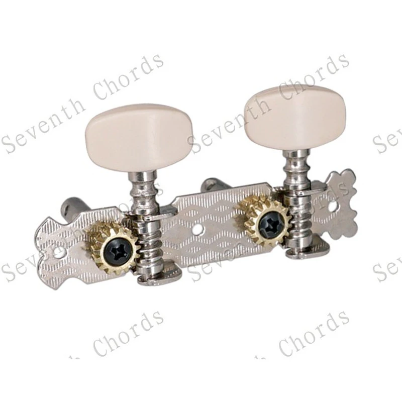 2 Teile/satz Ukulele String Tuning Pegs Tasten Ukulele Mechaniken Tunersguitar Zubehör Teile Chrom Musical Instrument – Detail 3